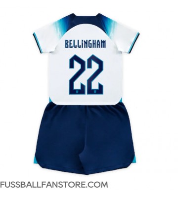 England Jude Bellingham #22 Replik Heimtrikot Kinder WM 2022 Kurzarm (+ Kurze Hosen)